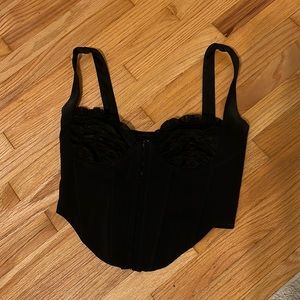 I.Am.Gia Black Corset Top Sz M